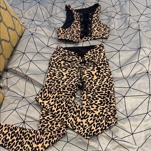 Beach Bunny Leopard Print Crop Top